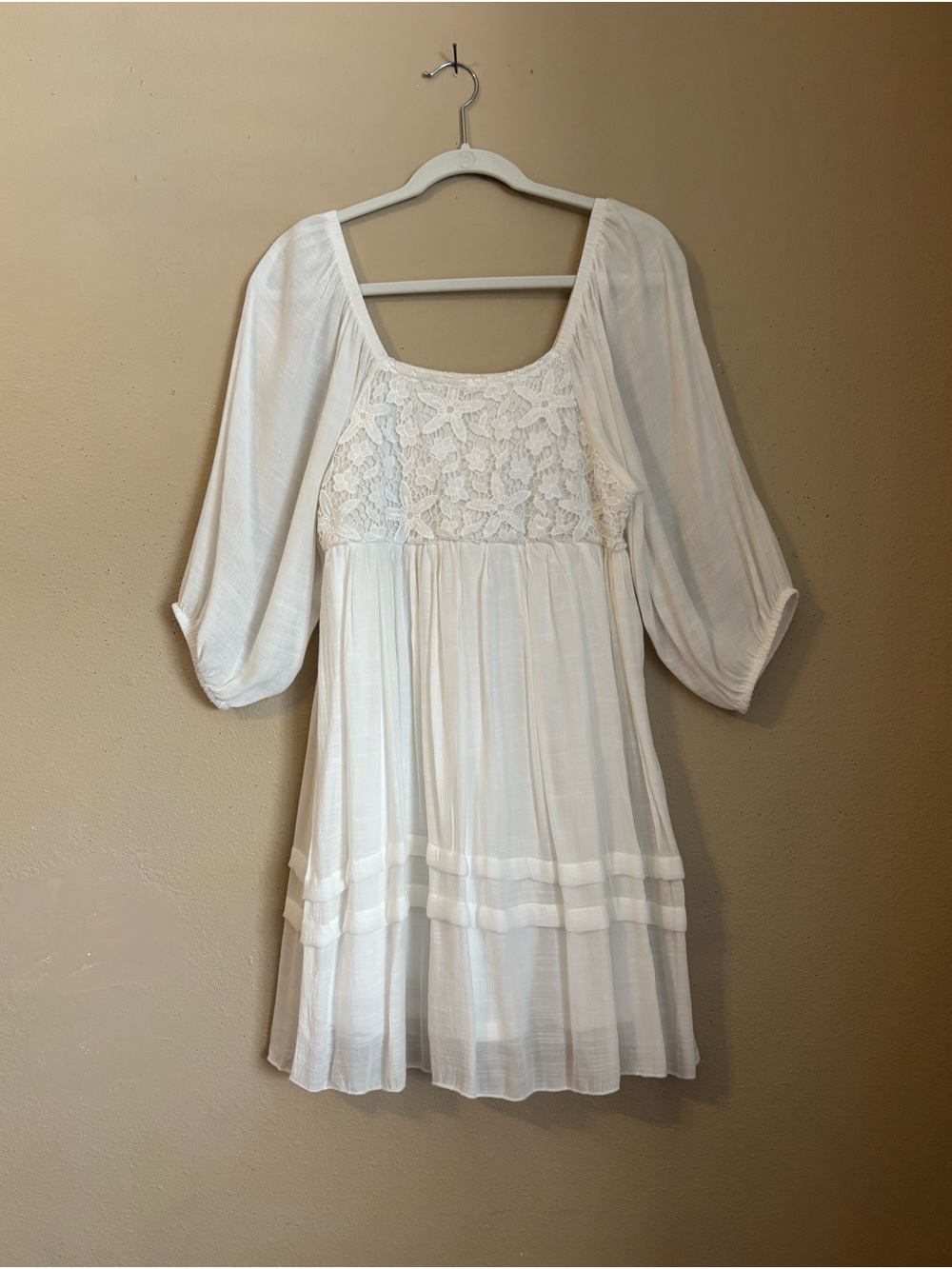 Romantic Coastal Boho Mermaid/Fairy Gauzy Crochet Dress